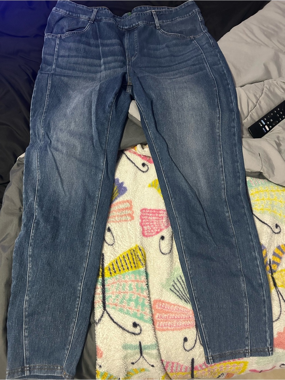 HALARA Dark Blue Stretch Jeggings - Washed Denim Look